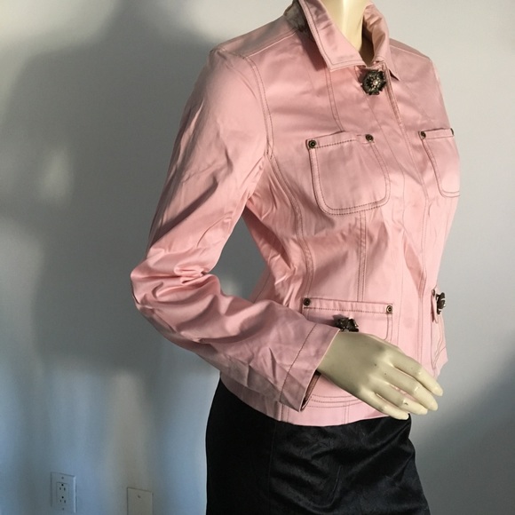 Due Per Due pink utility jacket with pockets Petite size - Picture 1 of 8